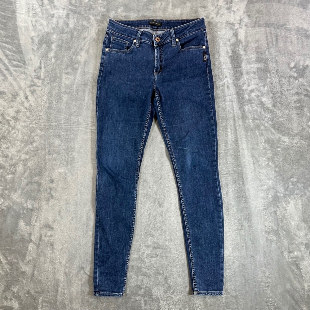 Silver Jeans Avery Skinny Jeans Women's Size 29 x 31 Dark Wash Blue Stretch